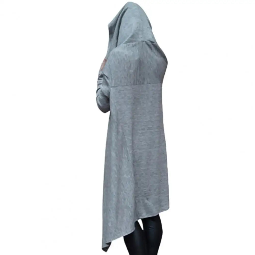Mode Frauen Hoodies Unregelmäßiger Saum Baumwolle Langarm Fischschwanz Einfarbig Femmes Sweatshirts Übergröße Hoodies Kleid