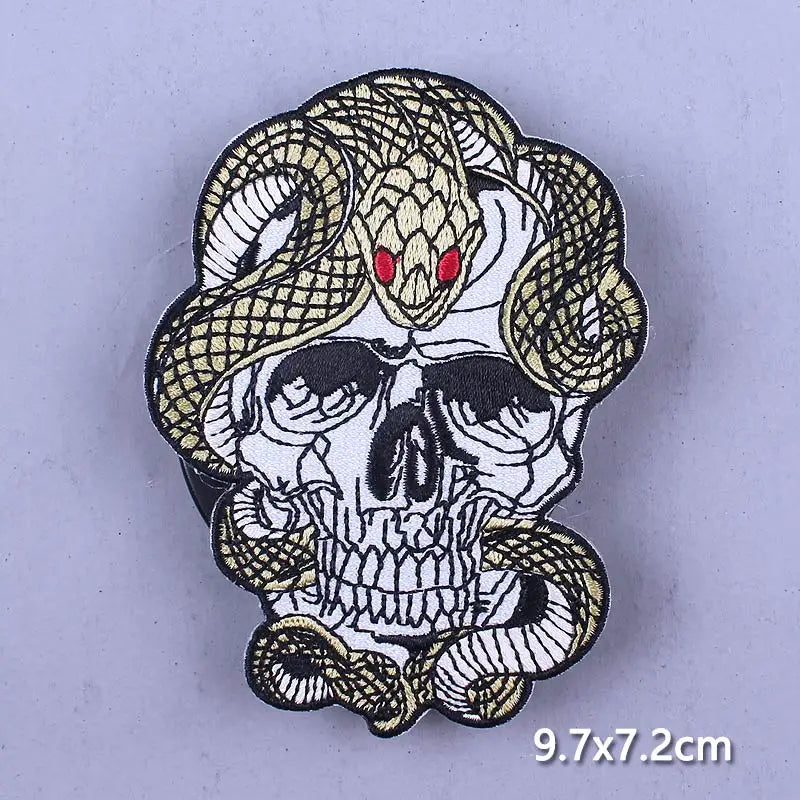 Cobra Kai Patches On Clothes Flower Patch Punk Biker Embroidered Patches For Clothing Iron On Patches For Jacket Stripes Patch