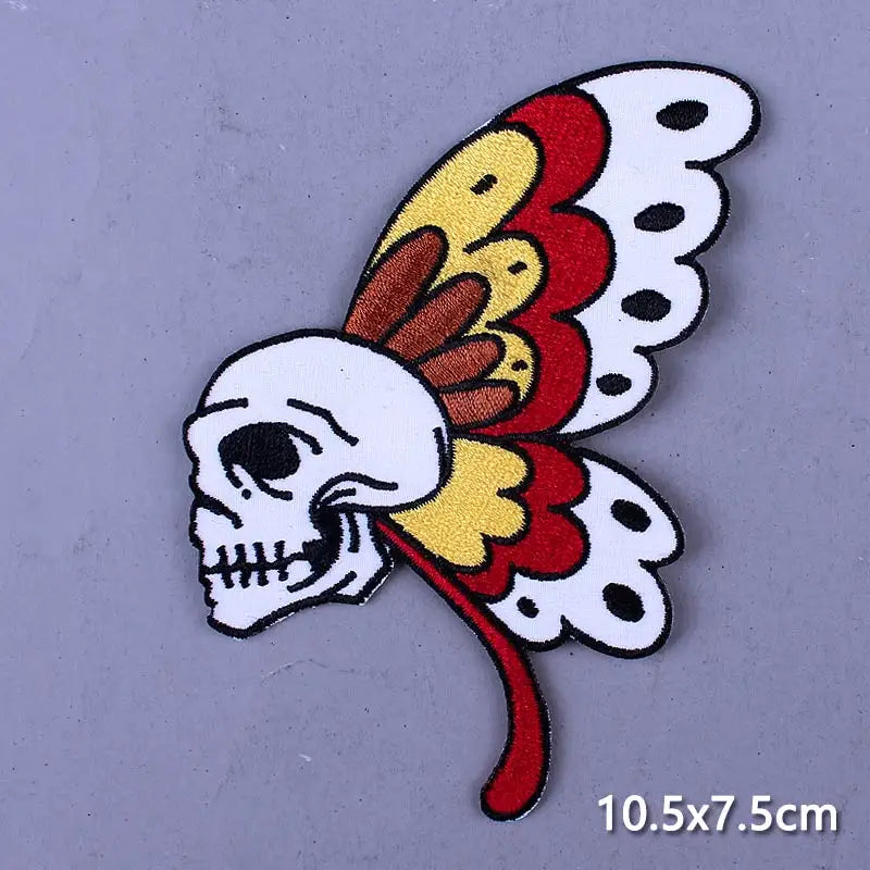 Cobra Kai Patches On Clothes Flower Patch Punk Biker Embroidered Patches For Clothing Iron On Patches For Jacket Stripes Patch
