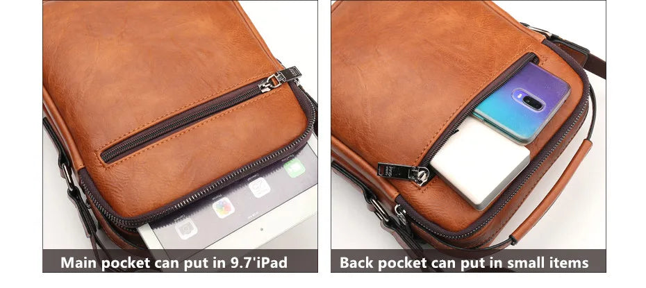 JEEP BULUO Multifunktions-Business-Handtaschen für Herren Neue Umhängetasche für Herren Große Kapazität Leder Messenger Bag Crossbody Große Marke