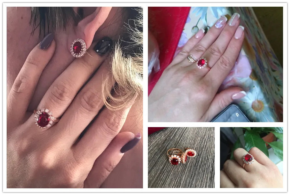 ZHOUYANG Top Quality Rose Gold Color Created Green Crystal Finger Rings Elegant Brand Jewelry CZ Austrian Crystal For Women R088