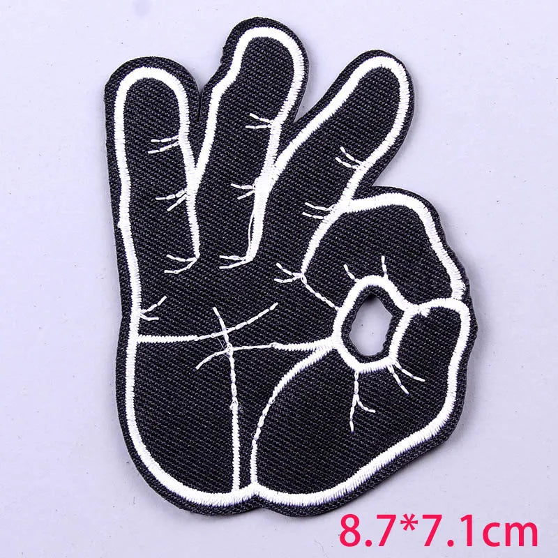 Cobra Kai Patches On Clothes Flower Patch Punk Biker Embroidered Patches For Clothing Iron On Patches For Jacket Stripes Patch