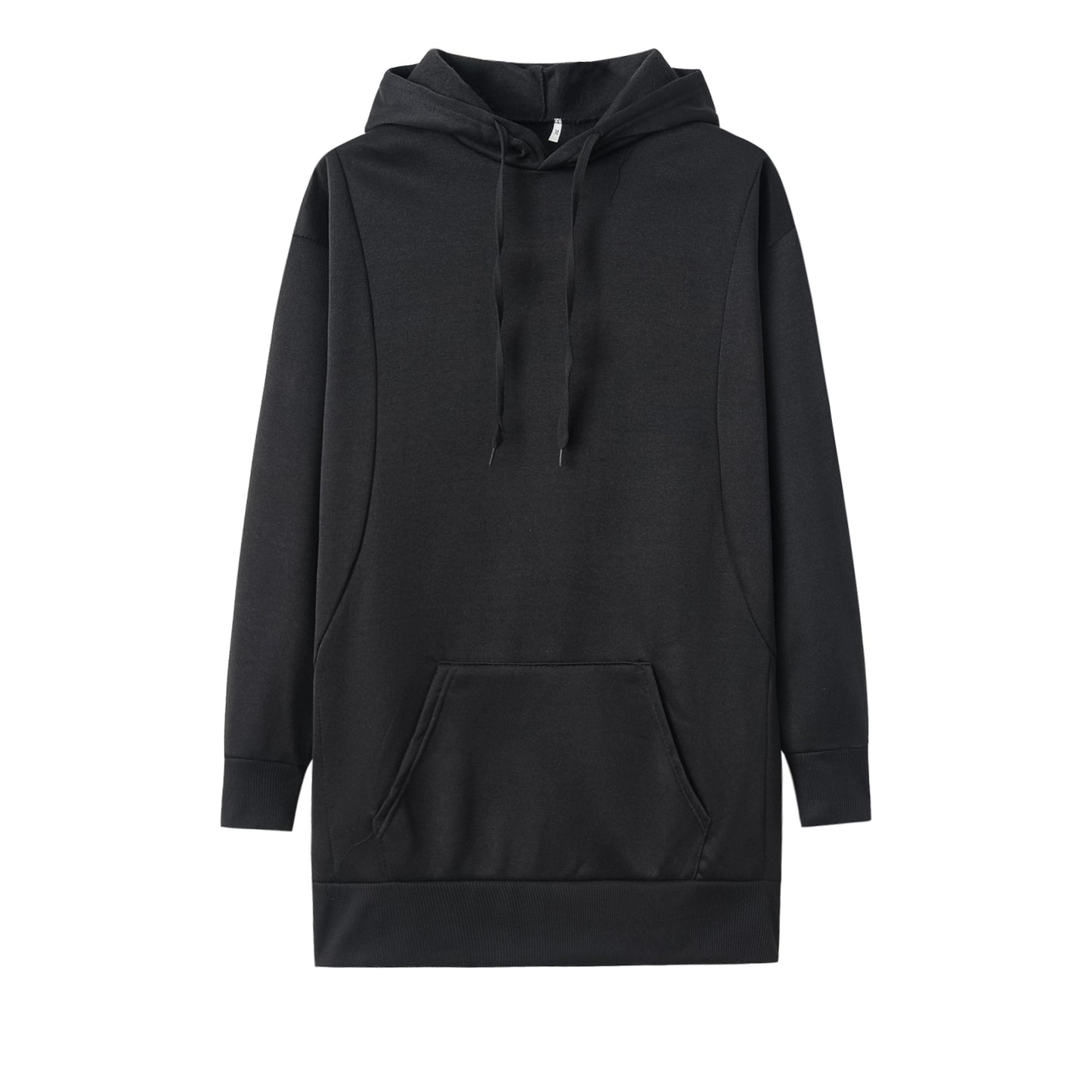 Mode-Trend Damen Einfarbig Lose Langarm Verdickt Hoodie Frau