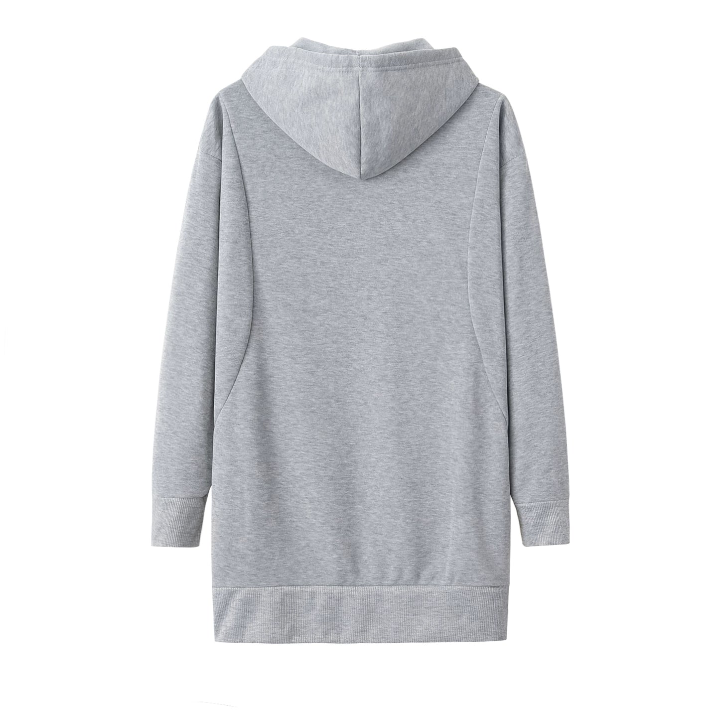 Mode-Trend Damen Einfarbig Lose Langarm Verdickt Hoodie Frau