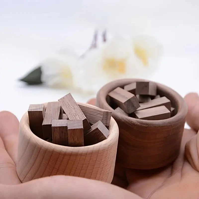 Woodpile Reed Diffuser Essential Oil Fragrant Expander Natural Beech Black Walnut Fireless Aromatherapy Air Aroma Diffuser Decor
