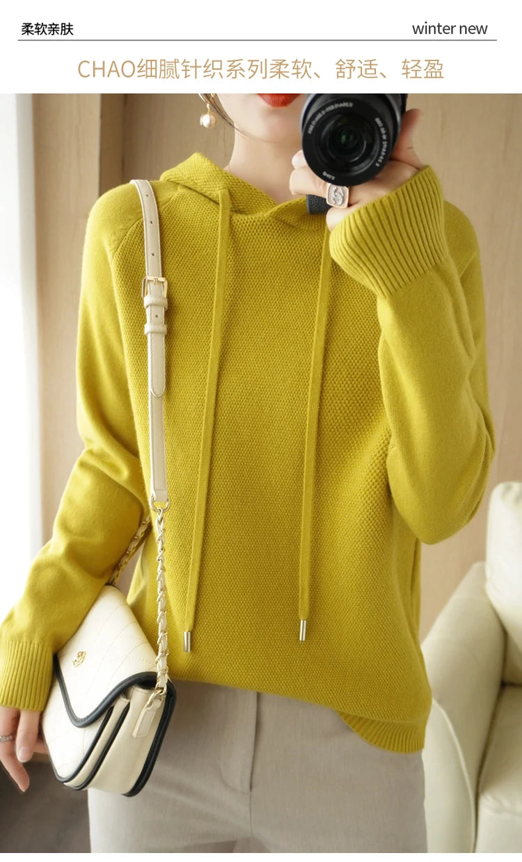 Hoodies und Sweatshirts Langarmpullover für Damen Wollkleidung Neuheiten Strickpullover Damenoberbekleidung Modeoberteile