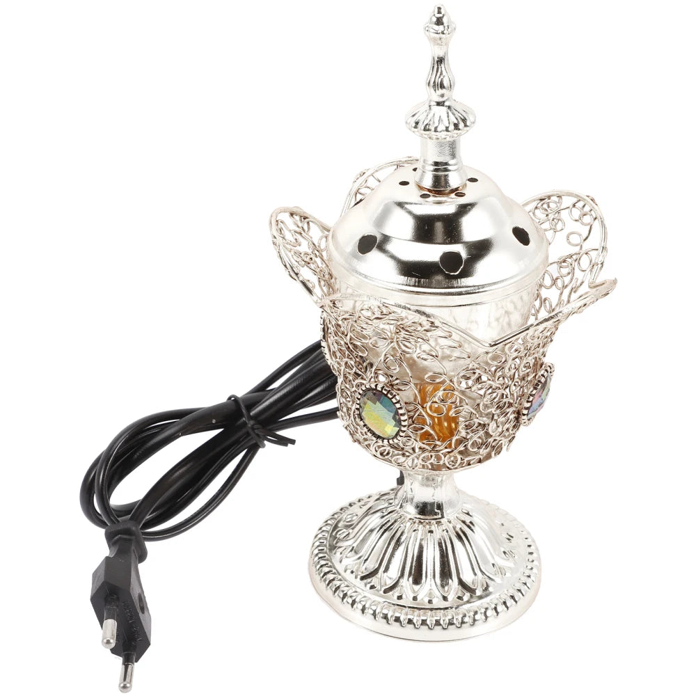 Electric Incense Burner Retro Censer Incense Burner Middle East Church Incense Burner Desktop Incense Burner (EU Plug)