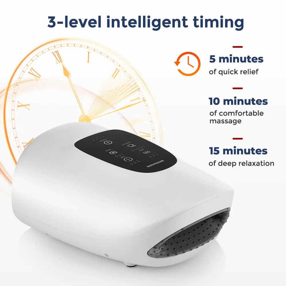 New Hand Massager Acupoint Massage Heated Physiotherapy Air Compression Massage Palm Massager Finger Wrist Spa Relax Pain Relief