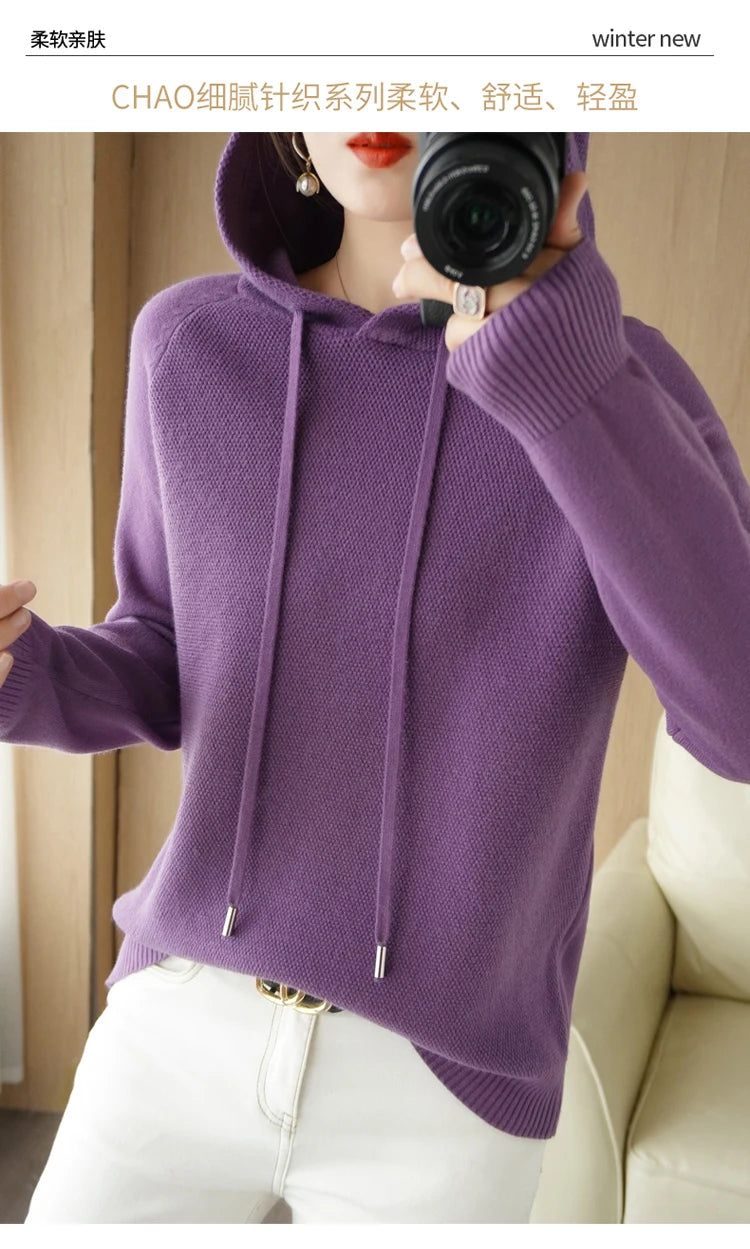 Hoodies und Sweatshirts Langarmpullover für Damen Wollkleidung Neuheiten Strickpullover Damenoberbekleidung Modeoberteile