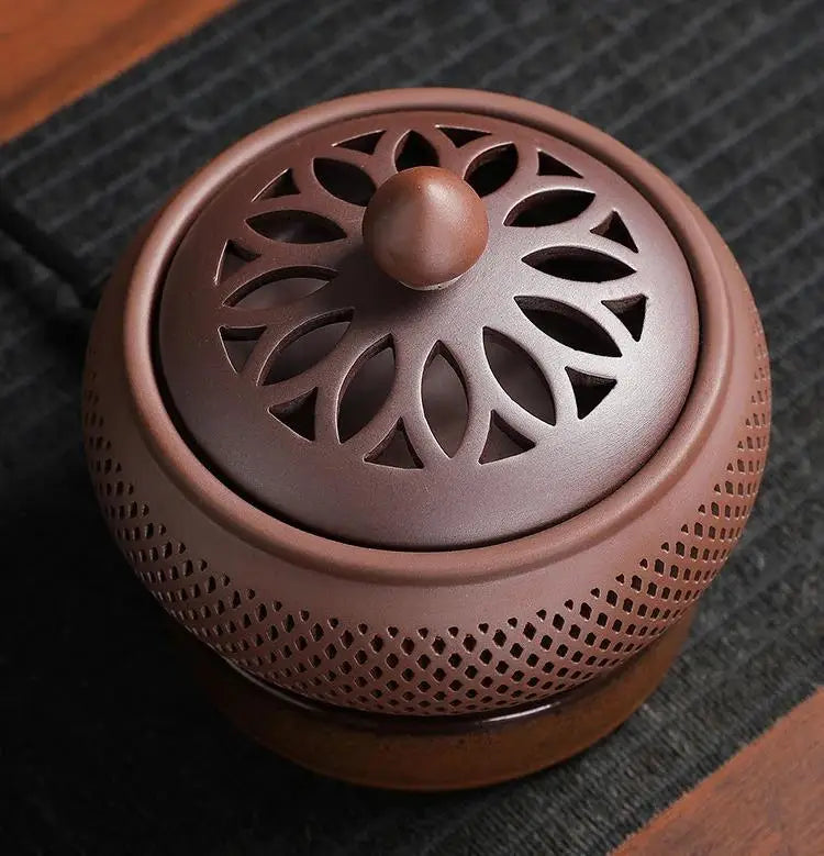 220V Enamel Electronic Incense Burner Timed Temperature Regulation Essential Oil Lamp Heating Electric Fumigating Furnace