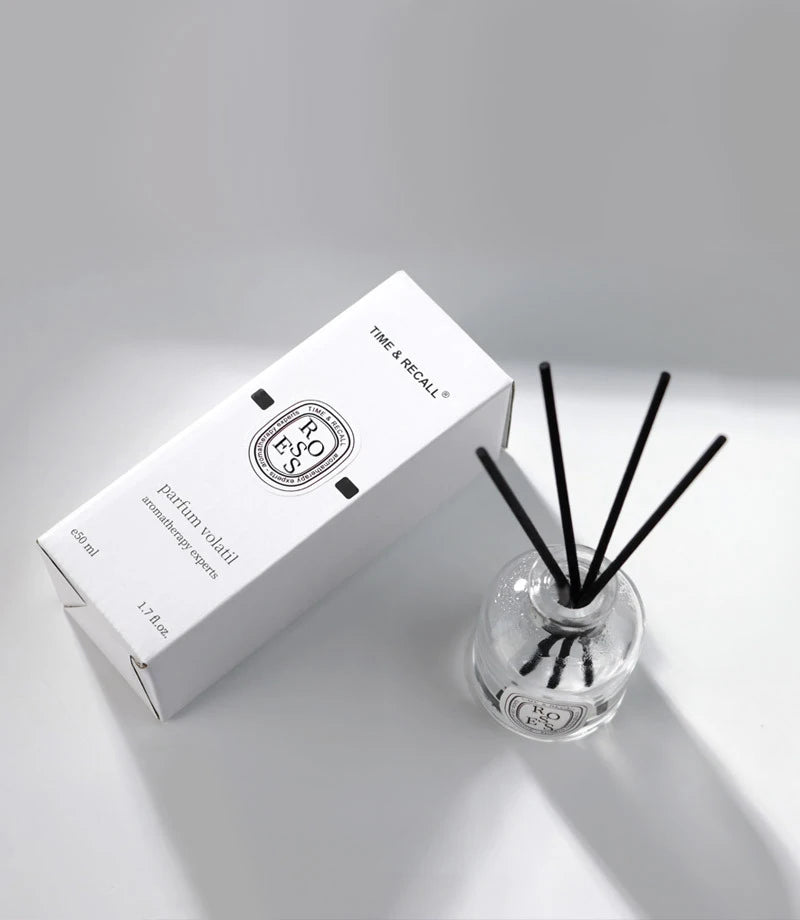 50ml Reed Diffuser Gift Set Home Fragrance Oil with 4pcs Reed Sticks Home Air Freshener Essential Oil for Bathroom Accessories
