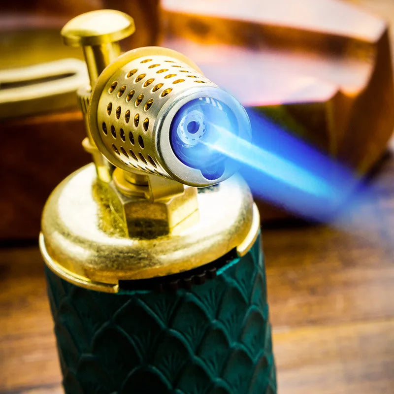 JOBON Seltenes Zigarrenfeuerzeug, Turbo-Fackel aus Zinklegierung mit Schlag- und Sicherheitsschloss, Desktop-Zigarrenfeuerzeug