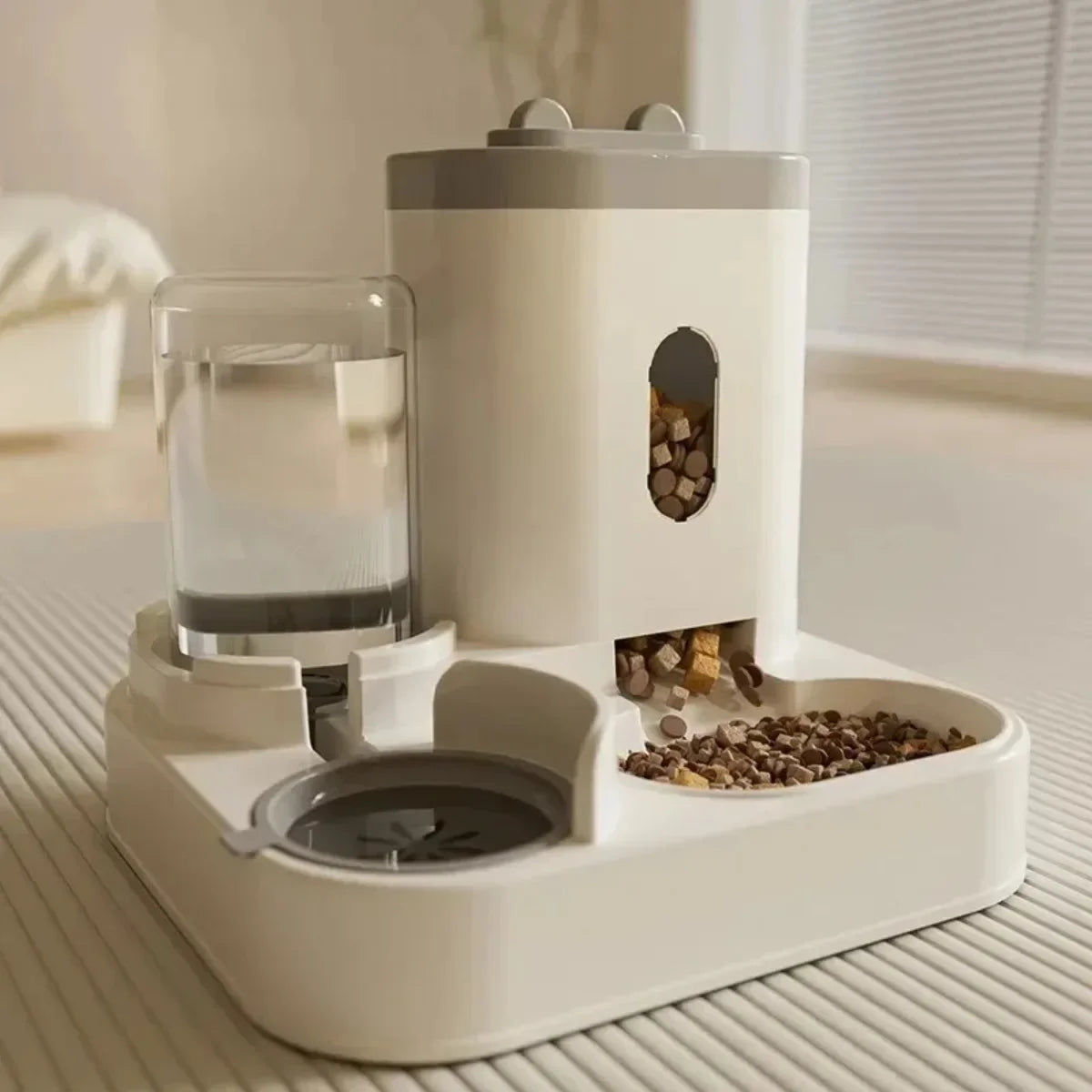 Automatischer Futternapf für Katzen und Hunde mit Wasserbrunnen, großer Futterspender, Behälter für Welpen, Haustiere, Kätzchenzubehör