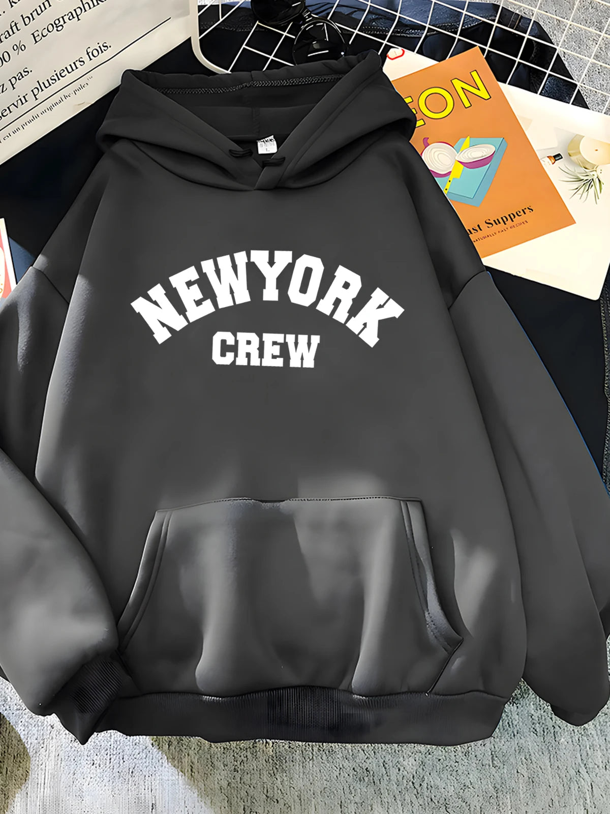 Hirsionsan New York Brief Drucken Sweatshirt Frauen Weiche Beiläufige Lose Sportwear Weibliche Hoodies Warme Fleece Mädchen Kleidung 2023 Neue