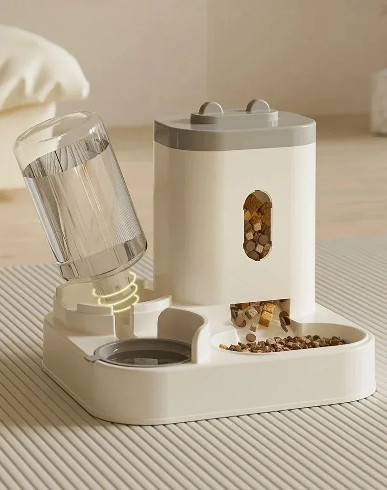 Automatischer Futternapf für Katzen und Hunde mit Wasserbrunnen, großer Futterspender, Behälter für Welpen, Haustiere, Kätzchenzubehör