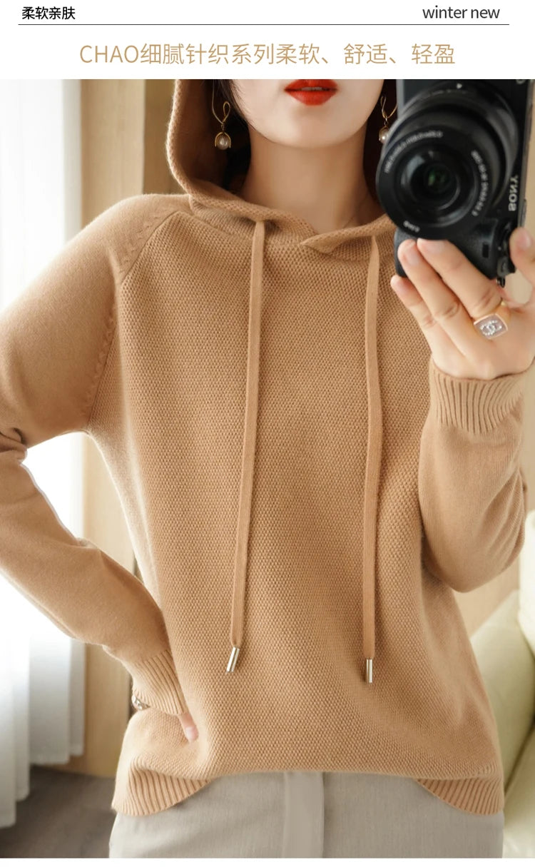 Hoodies und Sweatshirts Langarmpullover für Damen Wollkleidung Neuheiten Strickpullover Damenoberbekleidung Modeoberteile