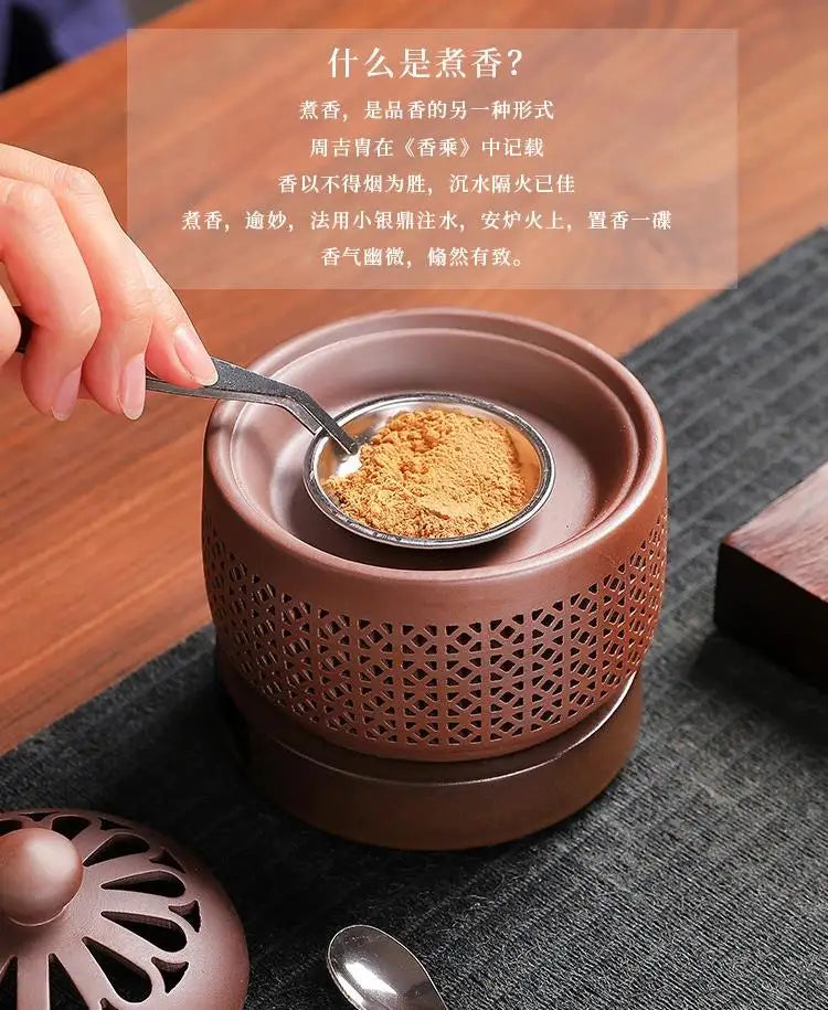 220V Enamel Electronic Incense Burner Timed Temperature Regulation Essential Oil Lamp Heating Electric Fumigating Furnace