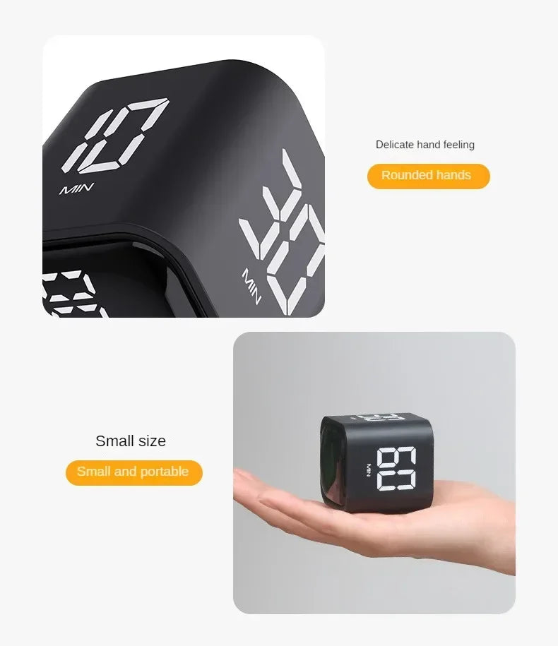 Schwerkraftsensor Flipping Timer Digital Timer Manueller Countdown Wecker Mechanischer Kochtimer Kochdusche Studie Stoppuhr