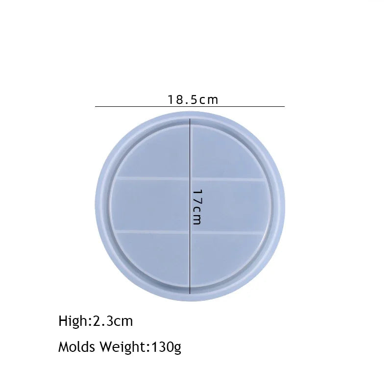 30CM Runde Zement Tablett Silikon Formen Handgemachte Gips Epoxy Beton Quadratische Bahn Form Lagerung Platte Gericht Hause Dekoration