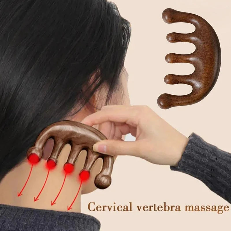 Massage Comb Head Massager Relaxing Five Tooth Comb Whale Comb Scalp Scraping Massager Body Massage Tool Plastics Metarial