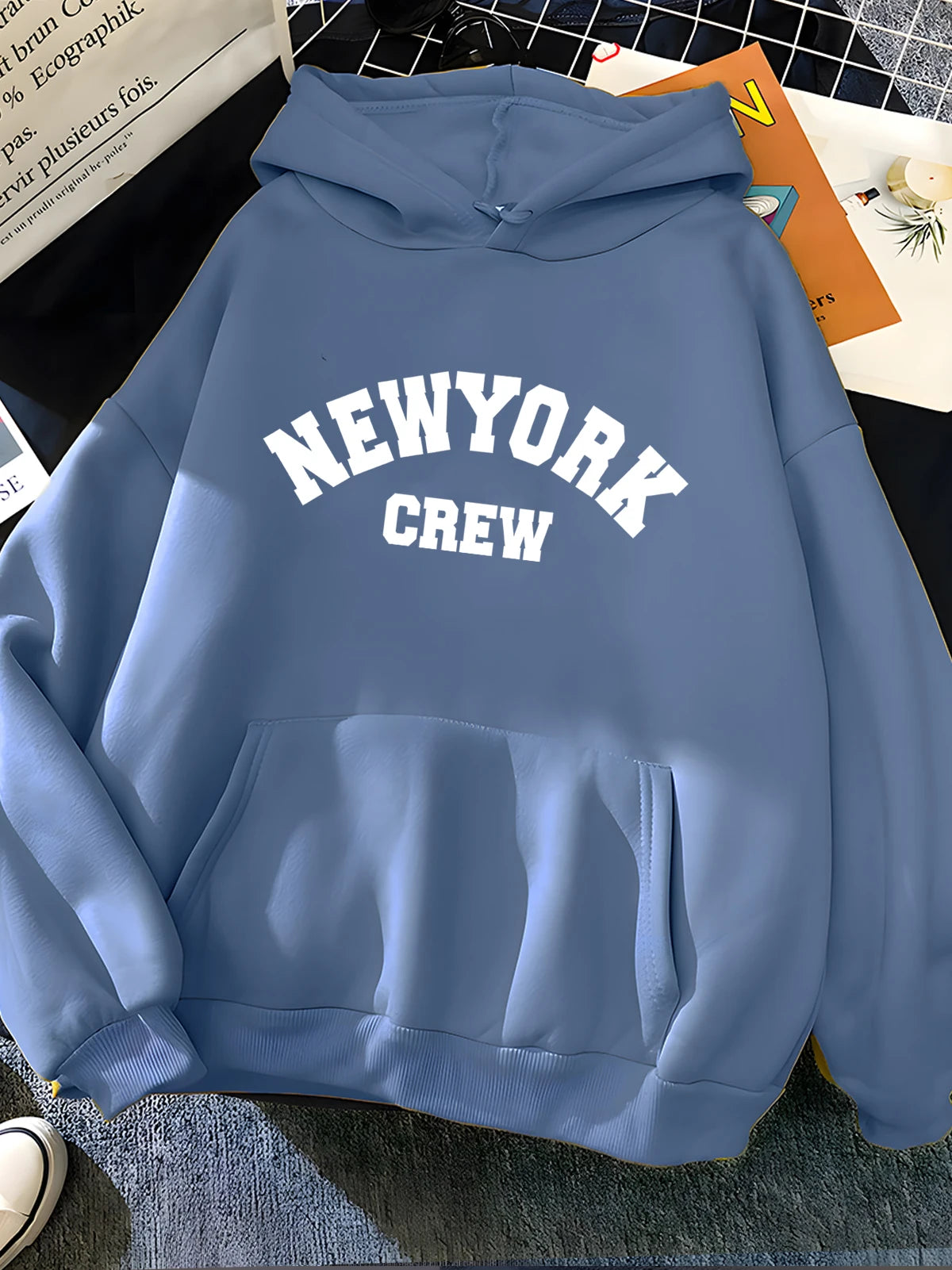 Hirsionsan New York Brief Drucken Sweatshirt Frauen Weiche Beiläufige Lose Sportwear Weibliche Hoodies Warme Fleece Mädchen Kleidung 2023 Neue