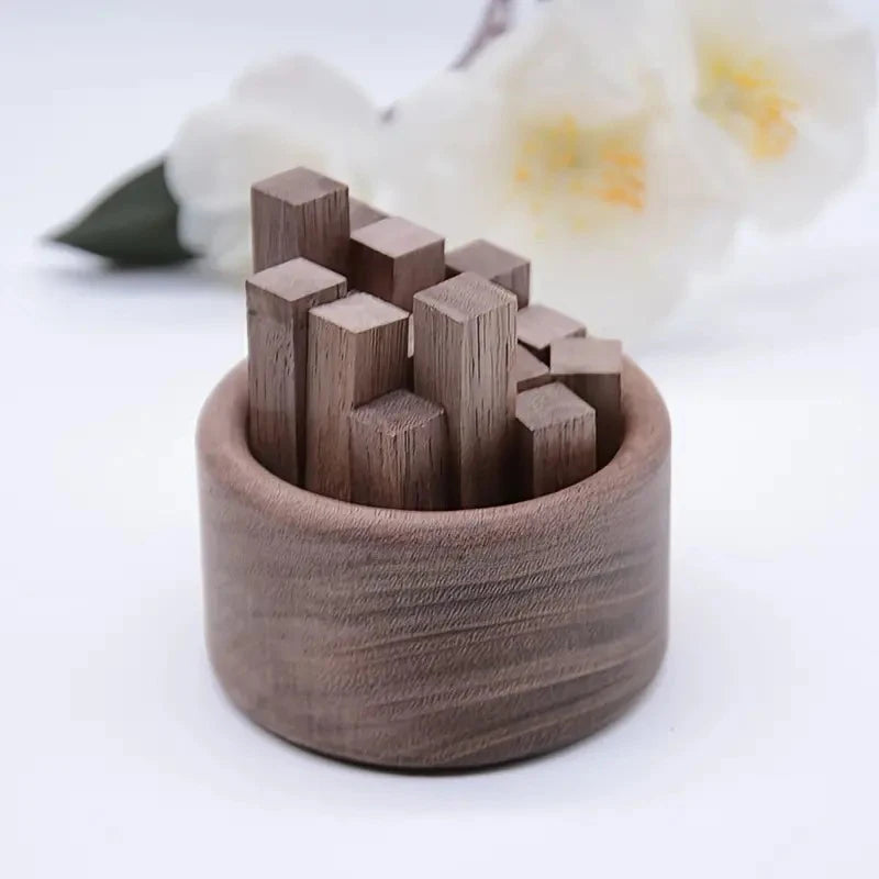 Woodpile Reed Diffuser Essential Oil Fragrant Expander Natural Beech Black Walnut Fireless Aromatherapy Air Aroma Diffuser Decor