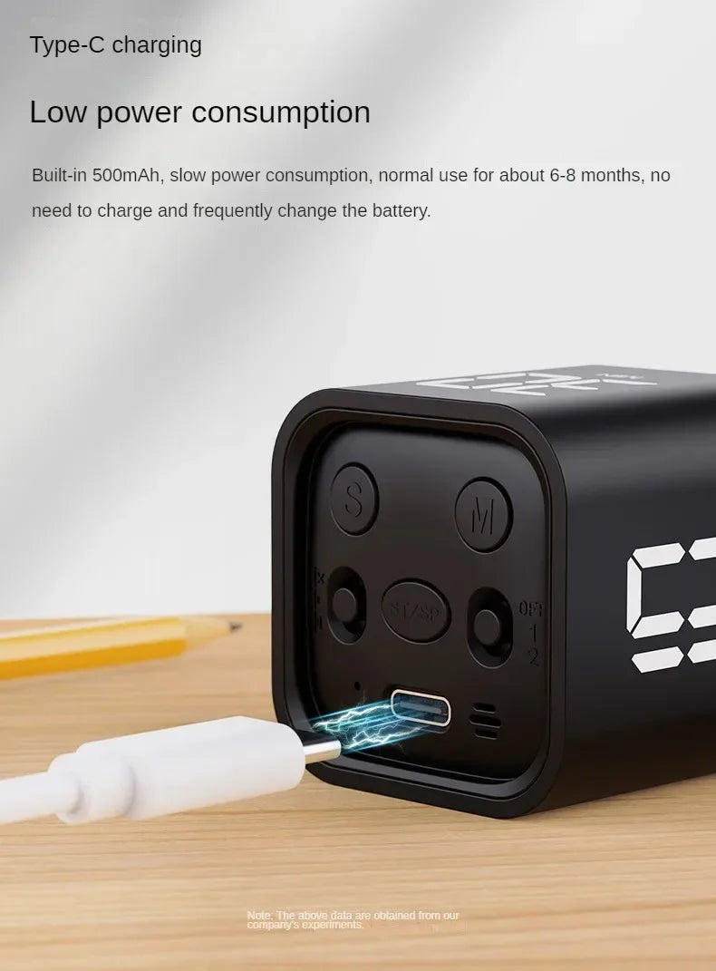 Schwerkraftsensor Flipping Timer Digital Timer Manueller Countdown Wecker Mechanischer Kochtimer Kochdusche Studie Stoppuhr