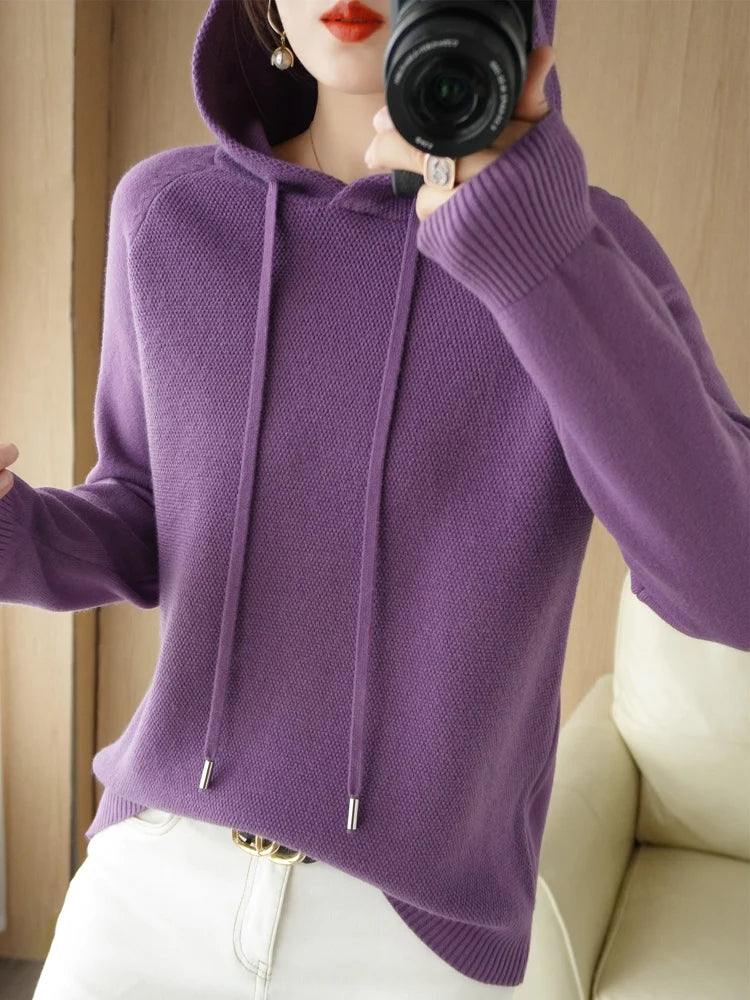 Hoodies und Sweatshirts Langarmpullover für Damen Wollkleidung Neuheiten Strickpullover Damenoberbekleidung Modeoberteile
