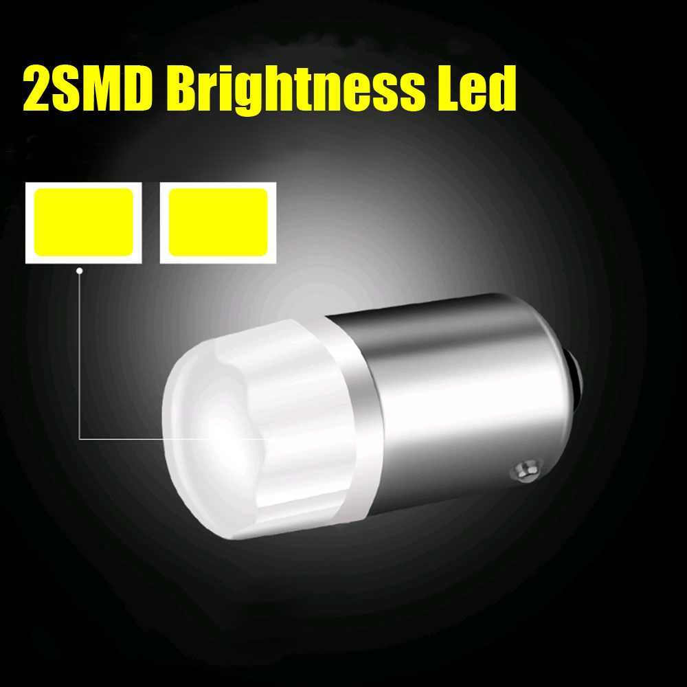 2pcs Car LED Indicator Bulb License Plate Bulb BA9S T4W Led Bulb T2W T3W H5W Car Light 2835 2 SMD Car Lights Accessories