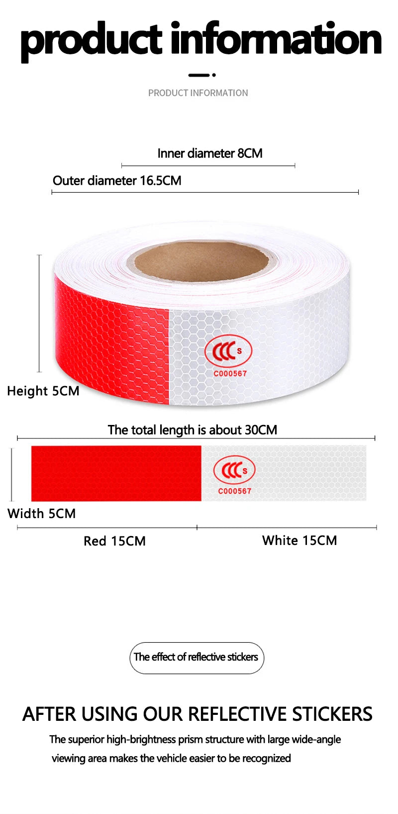 Truck Reflective Warning Sticker night Driving Reflective security Sticker Tail Warning Sticker for car Pickup truck lorry train