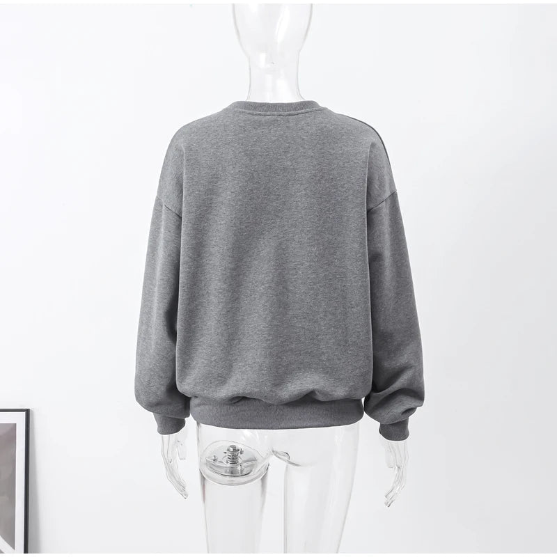 Solide Bogen Oansatz Frauen Sweatshirts Lose Langarm Casual Weibliche Pullover 2024 Frühling Mode Alle-spiel Dame Frau Kleidung