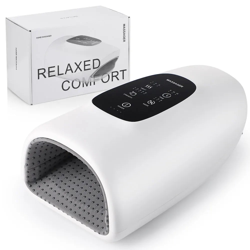 New Hand Massager Acupoint Massage Heated Physiotherapy Air Compression Massage Palm Massager Finger Wrist Spa Relax Pain Relief
