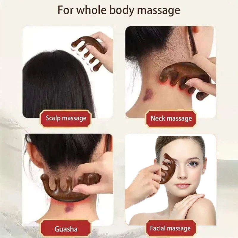 Massage Comb Head Massager Relaxing Five Tooth Comb Whale Comb Scalp Scraping Massager Body Massage Tool Plastics Metarial