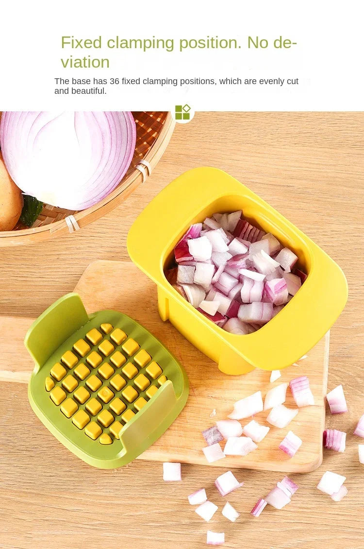Multifunktionaler Gemüseschneider für den Haushalt Pommes Frites, Zwiebeln, Gurken, Karotten, Schinken und Obstschneider