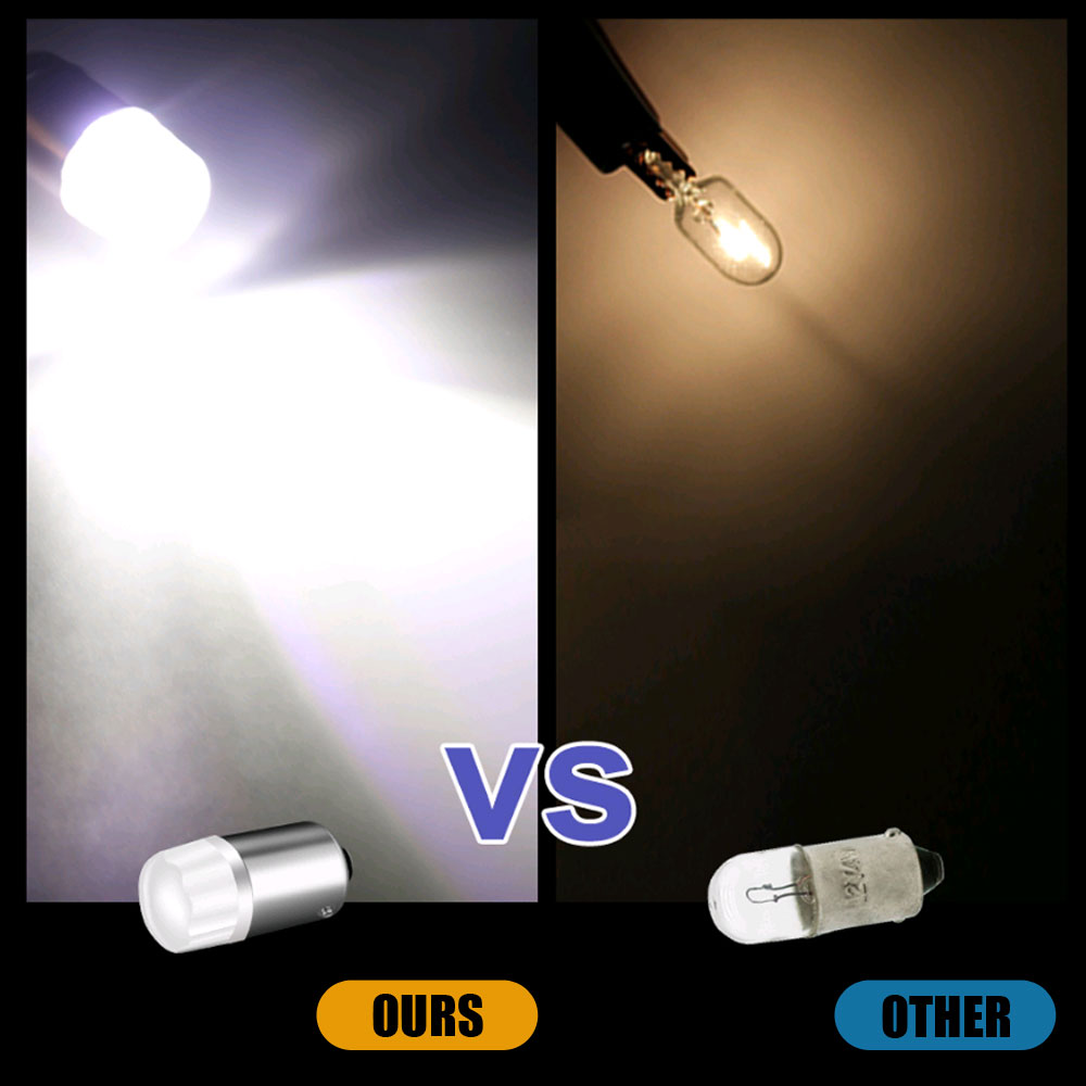 2pcs Car LED Indicator Bulb License Plate Bulb BA9S T4W Led Bulb T2W T3W H5W Car Light 2835 2 SMD Car Lights Accessories