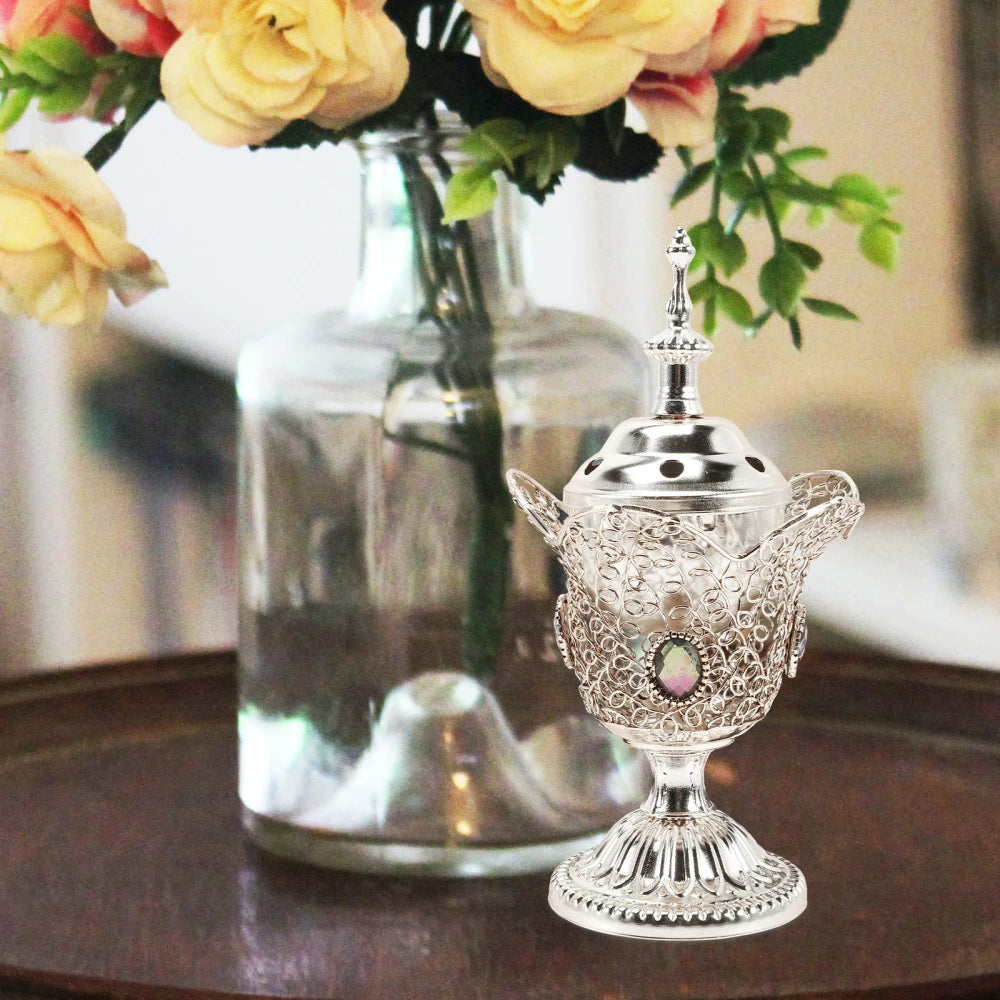 Electric Incense Burner Retro Censer Incense Burner Middle East Church Incense Burner Desktop Incense Burner (EU Plug)