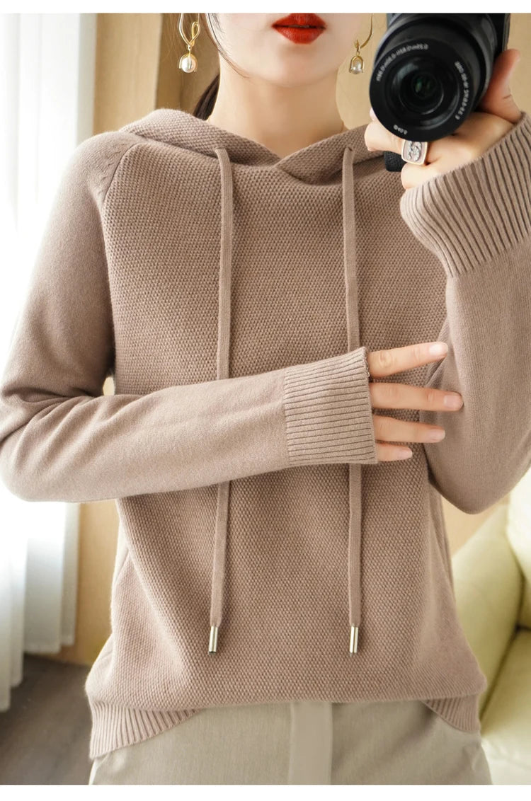 Hoodies und Sweatshirts Langarmpullover für Damen Wollkleidung Neuheiten Strickpullover Damenoberbekleidung Modeoberteile