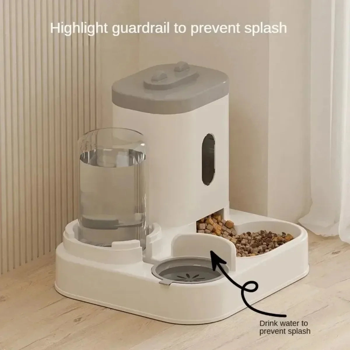 Automatischer Futternapf für Katzen und Hunde mit Wasserbrunnen, großer Futterspender, Behälter für Welpen, Haustiere, Kätzchenzubehör