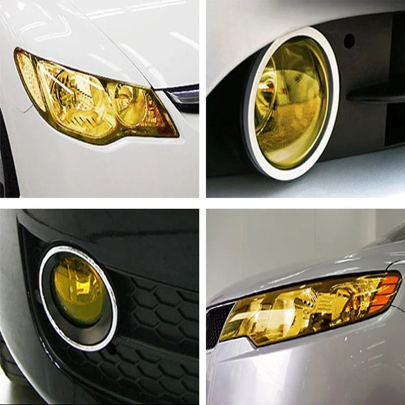 Headlights Protective Film Vinyl Film Sticker Auto Headlight Taillight Film Tint Vinyl Sheet Sticker Universal Multicolor