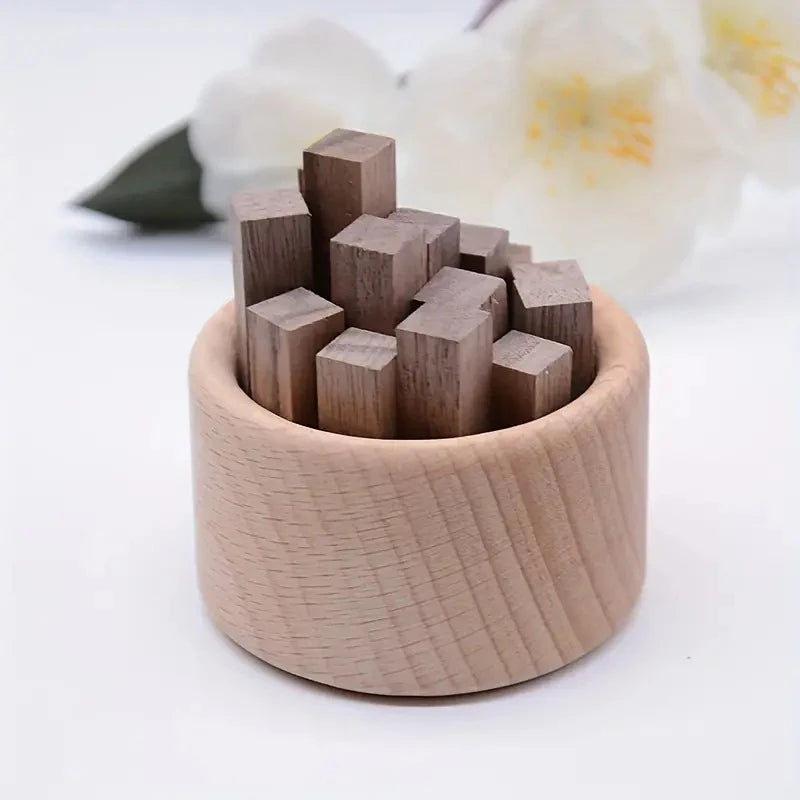 Woodpile Reed Diffuser Essential Oil Fragrant Expander Natural Beech Black Walnut Fireless Aromatherapy Air Aroma Diffuser Decor