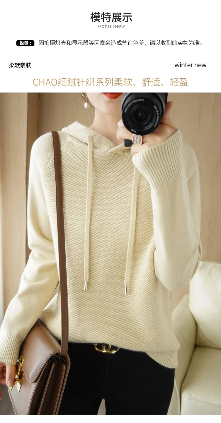 Hoodies und Sweatshirts Langarmpullover für Damen Wollkleidung Neuheiten Strickpullover Damenoberbekleidung Modeoberteile