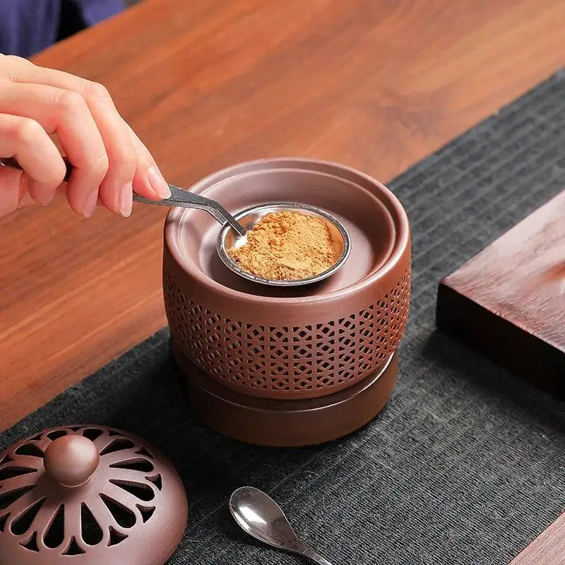 220V Enamel Electronic Incense Burner Timed Temperature Regulation Essential Oil Lamp Heating Electric Fumigating Furnace
