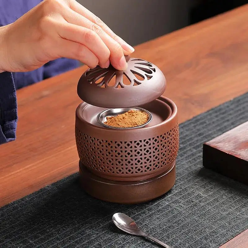 220V Enamel Electronic Incense Burner Timed Temperature Regulation Essential Oil Lamp Heating Electric Fumigating Furnace