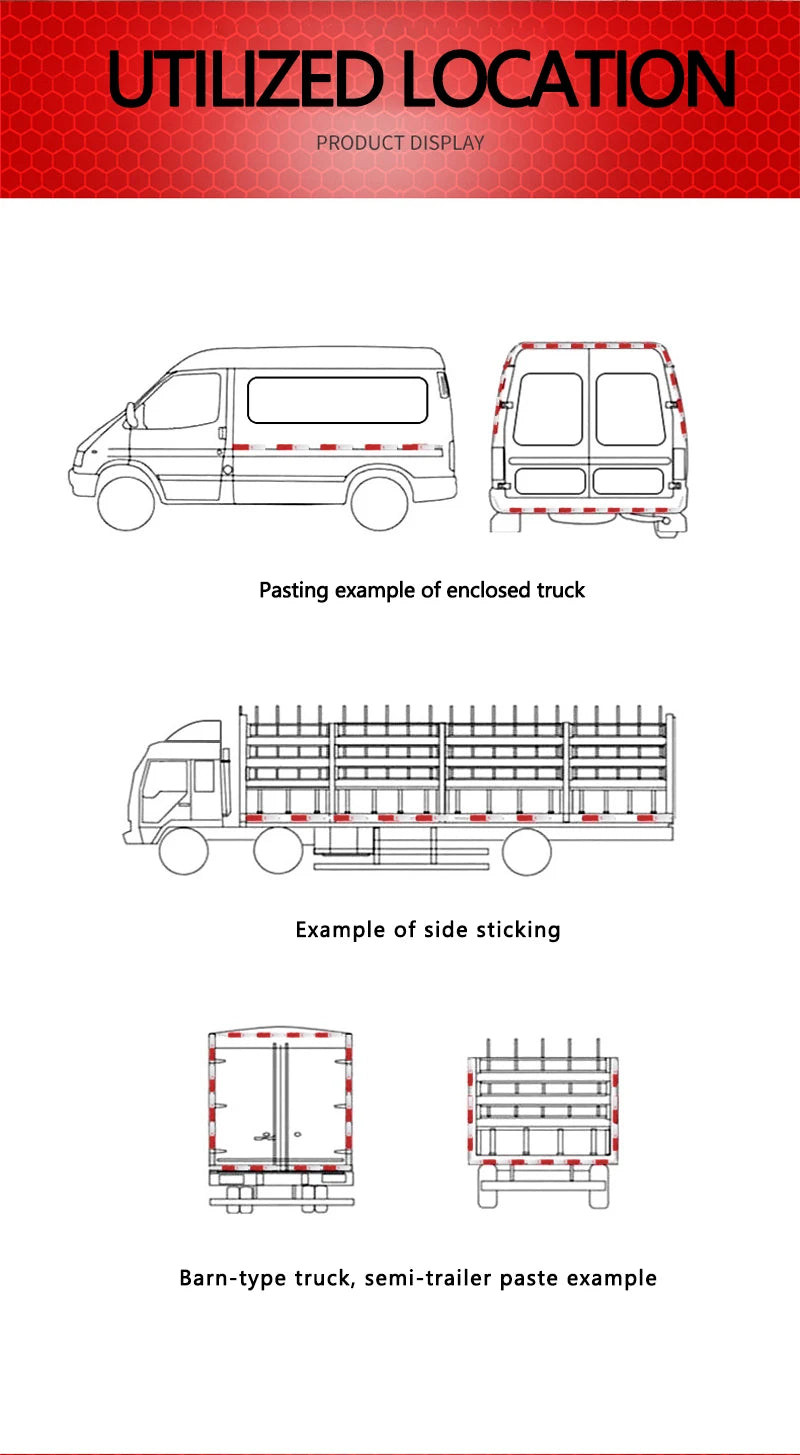 Truck Reflective Warning Sticker night Driving Reflective security Sticker Tail Warning Sticker for car Pickup truck lorry train
