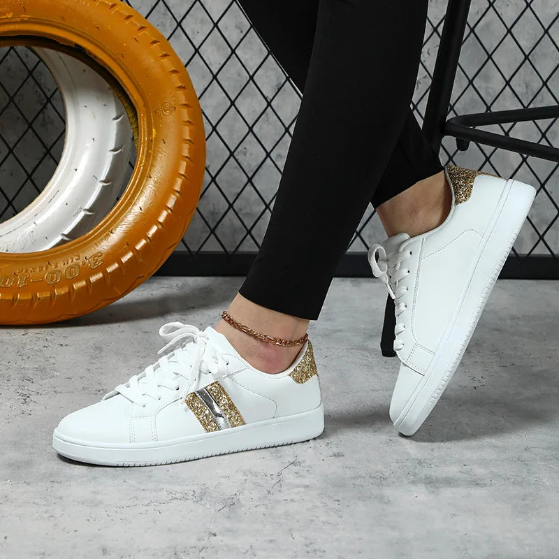 Women's Trend New Platform Skateboard Shoes Lovers Casual Flat Soft Soles Comfortable Outdoor Shoes
