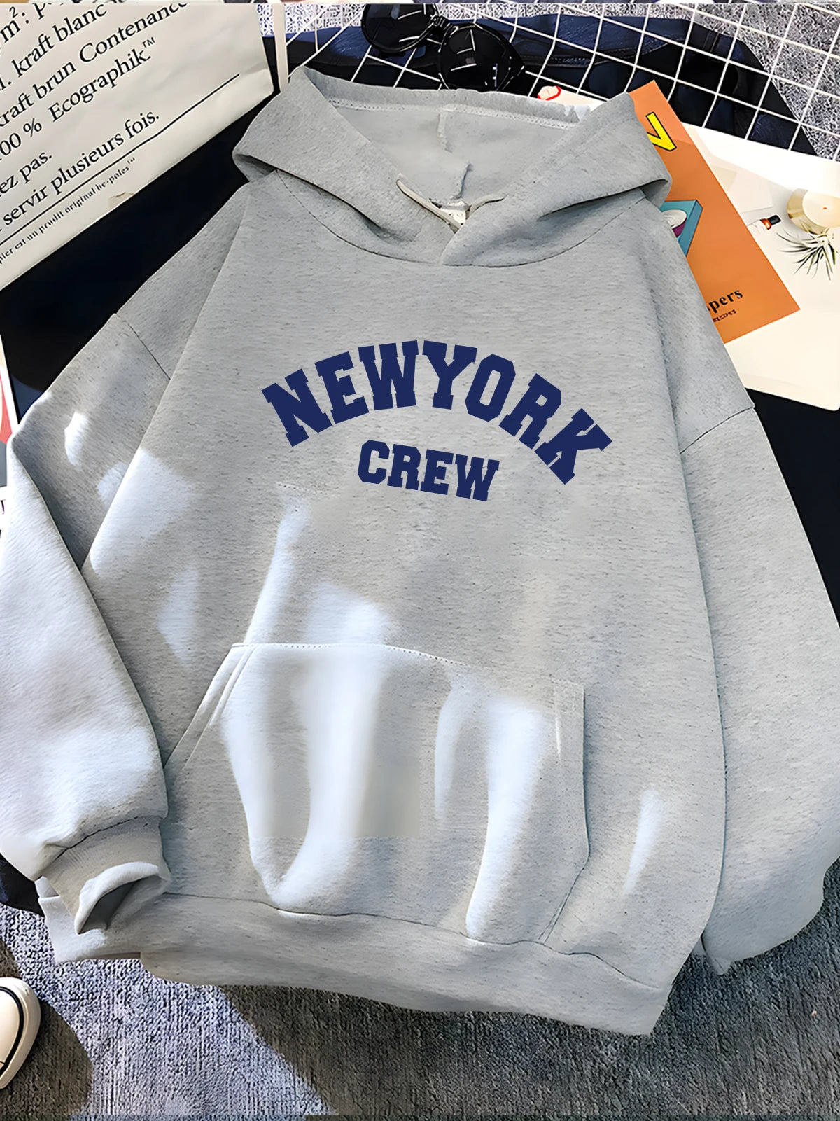 Hirsionsan New York Brief Drucken Sweatshirt Frauen Weiche Beiläufige Lose Sportwear Weibliche Hoodies Warme Fleece Mädchen Kleidung 2023 Neue