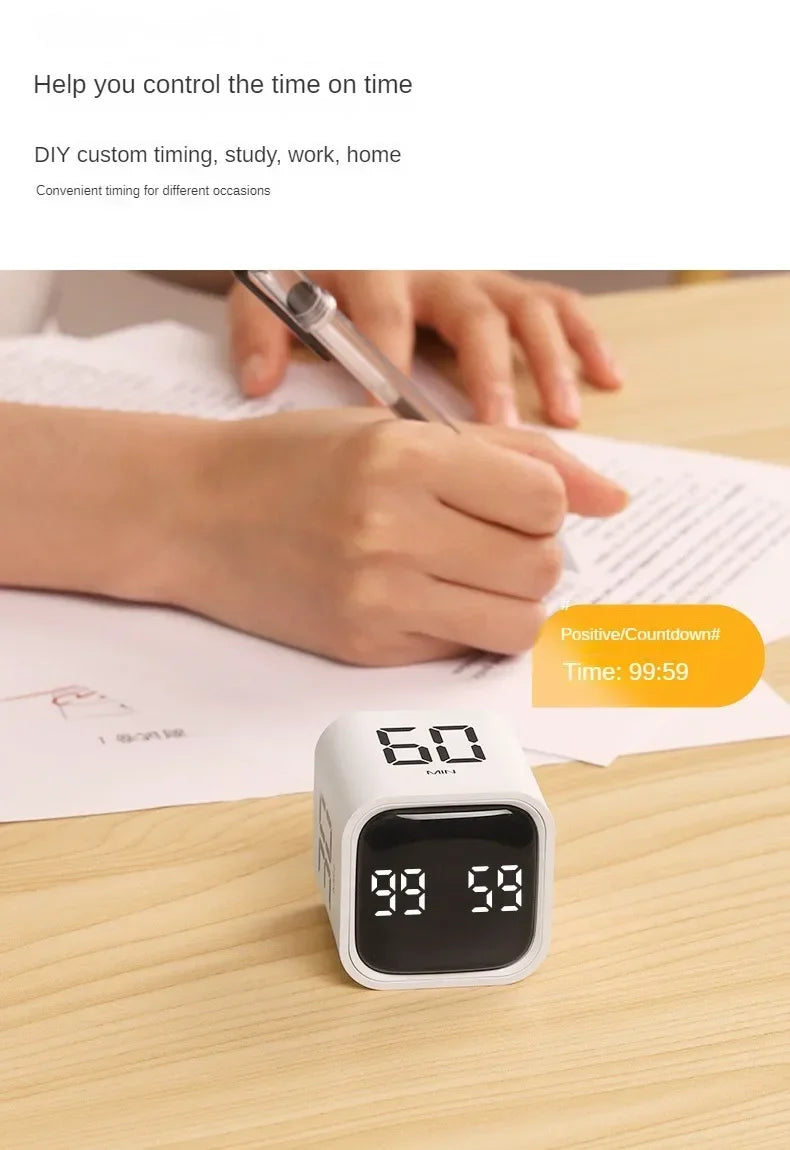 Schwerkraftsensor Flipping Timer Digital Timer Manueller Countdown Wecker Mechanischer Kochtimer Kochdusche Studie Stoppuhr