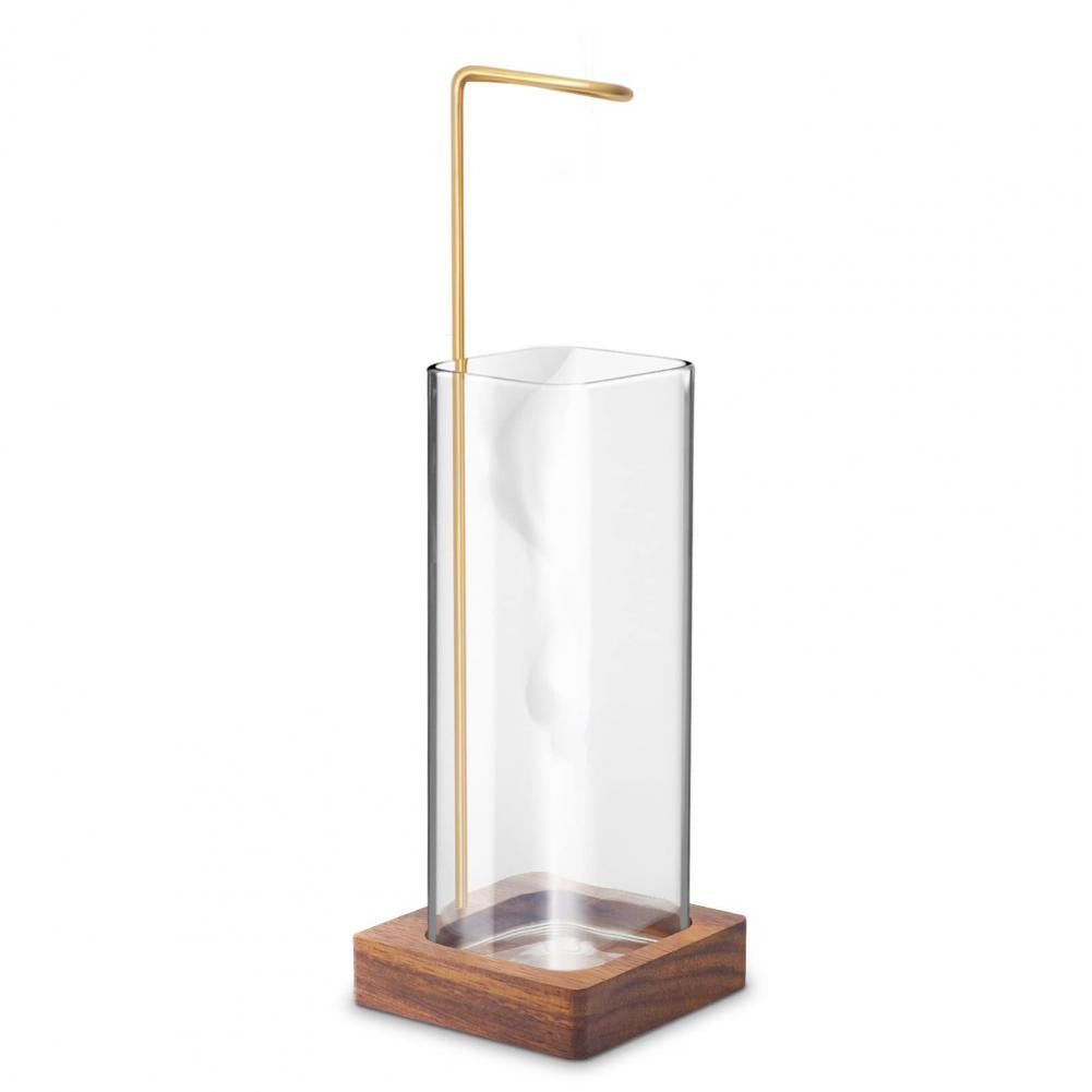 Modern Incense Burner With Glass Ash Catcher, Anti-ash Flying Incense Sticks Holder Wood Base For Home Decor Yoga Meditation