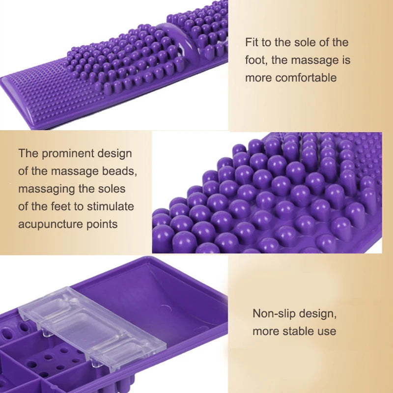 Foot Massager Massage Mat Sturdy Plastic Portable Home Reflexology Toe Acupressure Relax Massage Pain Stress Relief Tool Unisex