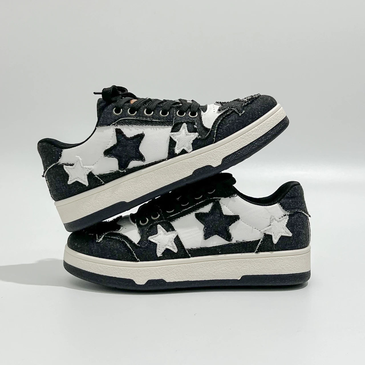 Hong Kong Style Niche Denim Blue Retro Board Women's Shoes Super Popular Versatile Sports and Casual Shoes Trend 2023 Spring New Style